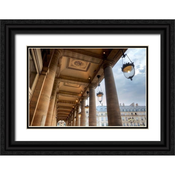 Blaustein, Alan 18x13 Black Ornate Wood Framed with Double Matting Museum Art Print Titled - Paris Cityscape II