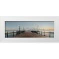 thumbnail image 1 of Blaustein, Alan 18x9 White Modern Wood Framed Museum Art Print Titled - Pier with Bay Bridge Vista, 1 of 4