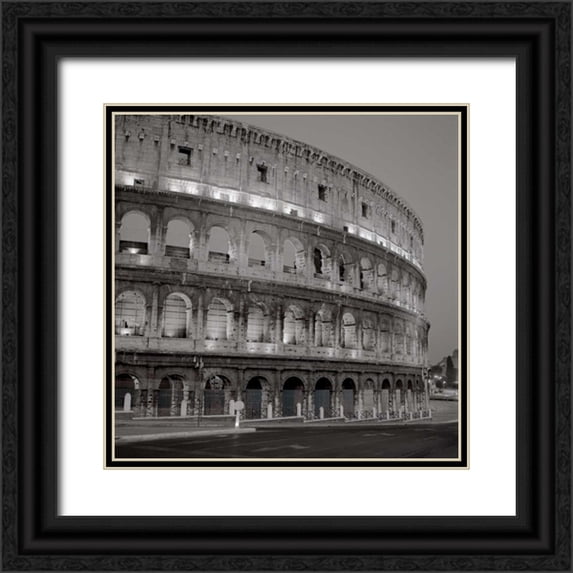 Blaustein, Alan 20x20 Black Ornate Wood Framed with Double Matting Museum Art Print Titled - Coliseum Rome - 1