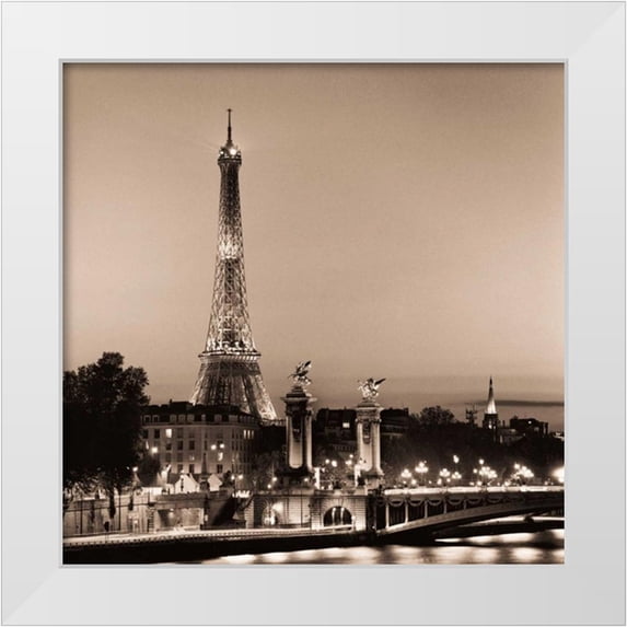 Blaustein, Alan 20x20 White Modern Wood Framed Museum Art Print Titled - Pont Alexandre III