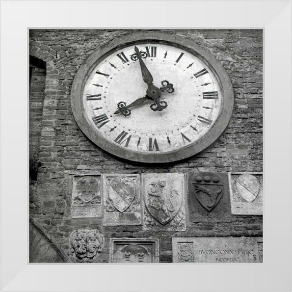 Blaustein, Alan 20x20 White Modern Wood Framed Museum Art Print Titled - il Grande Orologio - 3