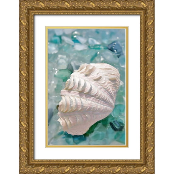 Blaustein, Alan 23x32 Gold Ornate Wood Framed with Double Matting Museum Art Print Titled - Crystal Harbor - 31