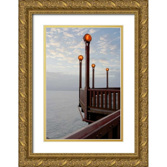 Blaustein, Alan 23x32 Gold Ornate Wood Framed with Double Matting Museum Art Print Titled - Golden Gate Bridge - 43