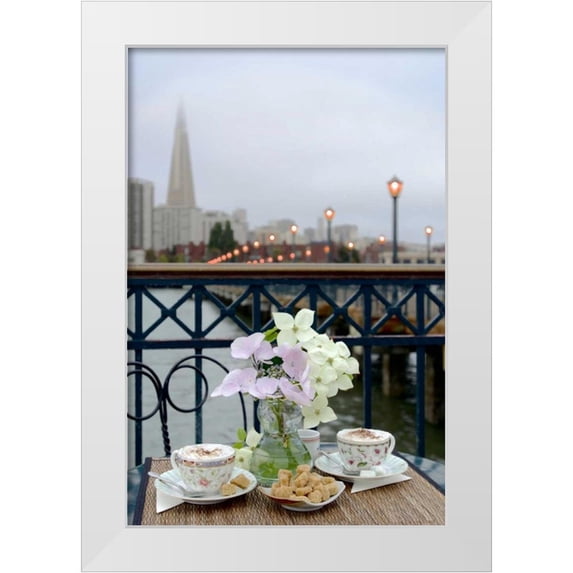 Blaustein, Alan 23x32 White Modern Wood Framed Museum Art Print Titled - Dream Cafe Broadway Pier - 21
