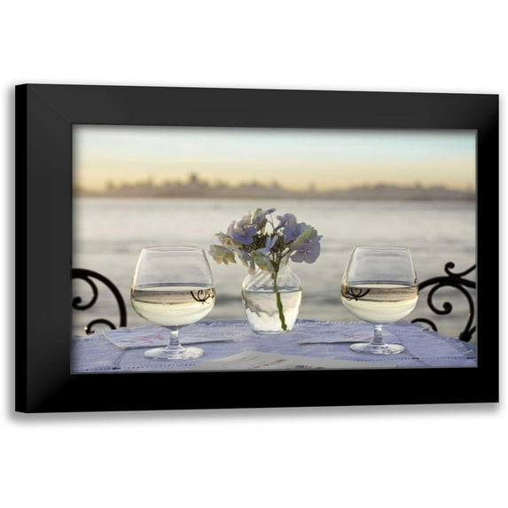 Blaustein, Alan 24x17 Black Modern Framed Museum Art Print Titled - Dream Cafe Golden Gate Bridge - 82