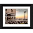 thumbnail image 1 of Blaustein, Alan 24x17 Black Ornate Wood Framed with Double Matting Museum Art Print Titled - Piazza San Marco Sunrise #4, 1 of 4
