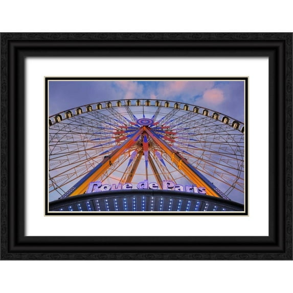Blaustein, Alan 24x17 Black Ornate Wood Framed with Double Matting Museum Art Print Titled - Rue de Paris