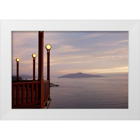 Blaustein, Alan 24x17 White Modern Wood Framed Museum Art Print Titled - Golden Gate Bridge - 49