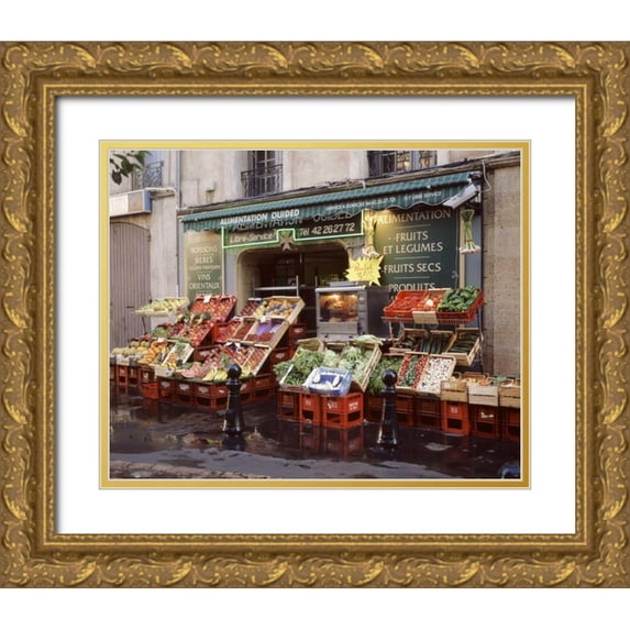 Blaustein, Alan 24x20 Gold Ornate Wood Framed with Double Matting Museum Art Print Titled - Marketplace - 42