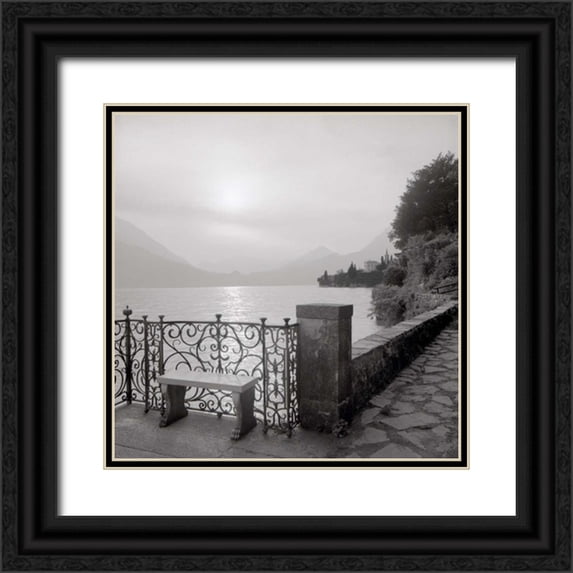 Blaustein, Alan 26x26 Black Ornate Wood Framed with Double Matting Museum Art Print Titled - Lake Vista - 1
