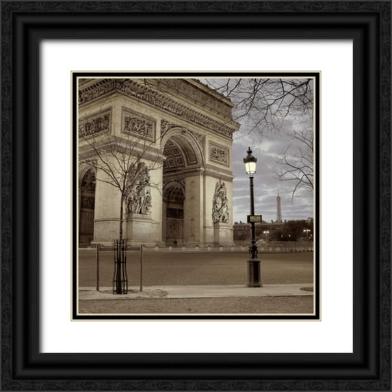 Blaustein, Alan 26x26 Black Ornate Wood Framed with Double Matting Museum Art Print Titled - Paris - 16