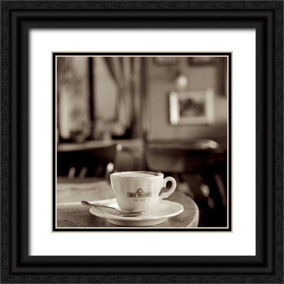 Blaustein, Alan 26x26 Black Ornate Wood Framed with Double Matting Museum Art Print Titled - Tuscany Caffe - 4
