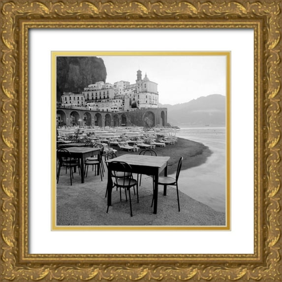 Blaustein, Alan 26x26 Gold Ornate Wood Framed with Double Matting Museum Art Print Titled - Atrani - 30