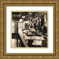 thumbnail image 1 of Blaustein, Alan 26x26 Gold Ornate Wood Framed with Double Matting Museum Art Print Titled - Caffe Pamplona, 1 of 4