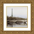 thumbnail image 1 of Blaustein, Alan 26x26 Gold Ornate Wood Framed with Double Matting Museum Art Print Titled - Tour Eiffel - 3, 1 of 4