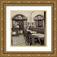 thumbnail image 1 of Blaustein, Alan 26x26 Gold Ornate Wood Framed with Double Matting Museum Art Print Titled - Tuscan Caffe - 26, 1 of 4