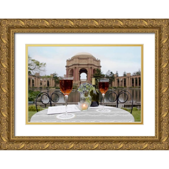 Blaustein, Alan 32x23 Gold Ornate Wood Framed with Double Matting Museum Art Print Titled - Dream Cafe Palace Of Fine Art - 25