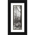 thumbnail image 1 of Blaustein, Alan 7x14 Black Ornate Wood Framed with Double Matting Museum Art Print Titled - Jardin du Luxembourg Banc, 1 of 4