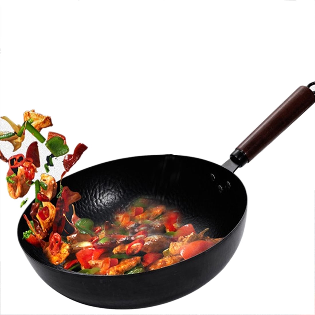 Blaward Nonstick Wok, 13Inch Carbon Steel Wok Pan with Lid Woks & Stir