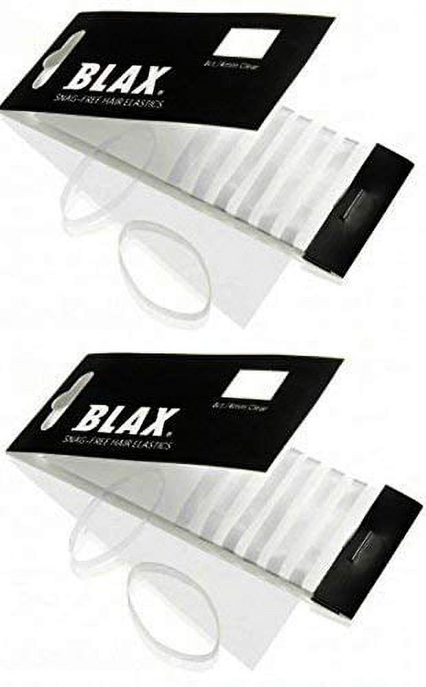 Blax CLEAR SnagFree Hair Elastics 4mm, 8 Count (2Pack)