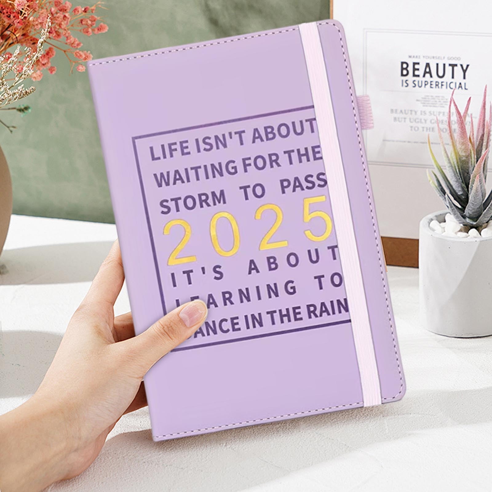 Blaxill 2025 Calendar Notebook, Daily Planner with English Calendar