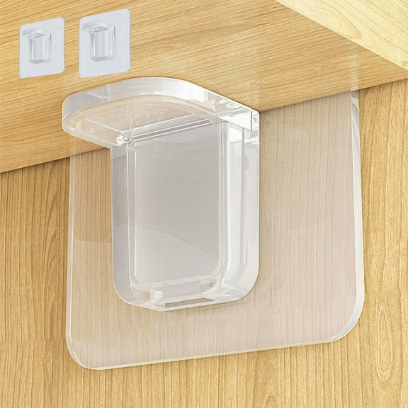 Blaxill Adhesive Laminate Shelf Bracket Clear PVC | Non-Trace No-Drill Fixed Support | Invisible Corner Code for Cabinets | Sturdy Partition Mount | 1 Piece | 6x6cm or 7x7cm