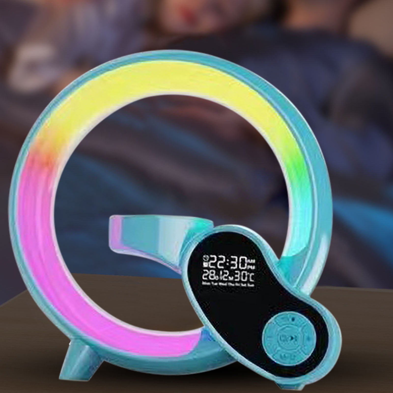 Blaxill Alarm Clock Intelligent APP Bluetooth Audio Light LED Multifunctional Table Light Indoor