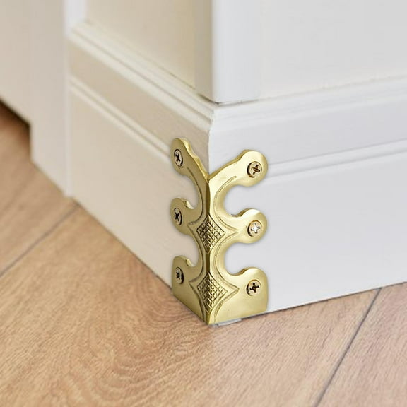 Blaxill Brass Socket Corner Protector | Vintage Decorative Metal Skirting Guard | Solid Copper | Easy Install | Scratch Resistant | Fits Tables, Cabinets, Shelves | 1 Piece