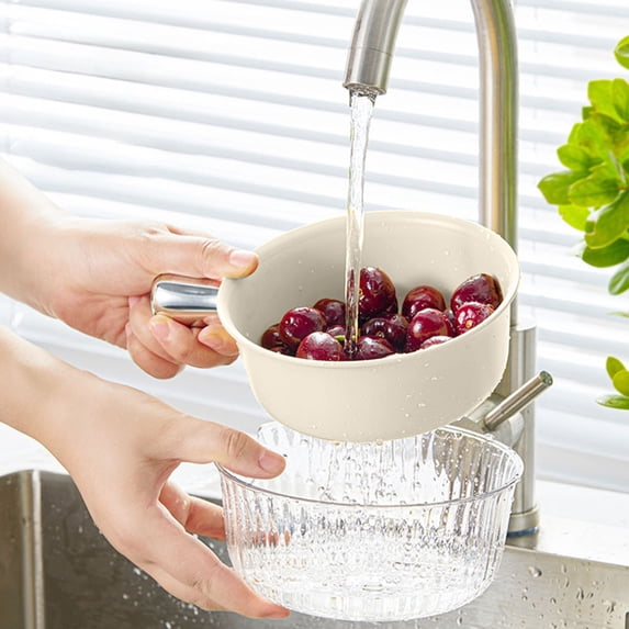 Fruit Rinser Blaxill Double Layer Strainer Basket | Dual Drainage Design | Ergonomic ...