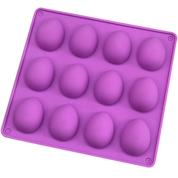 Blaxill Easter Chocolate Mold, Silicone Baking Tray, Egg Ice Cube Maker, Dessert DIY, 12-Cavity, Flexible Non-Stick, Holiday Party