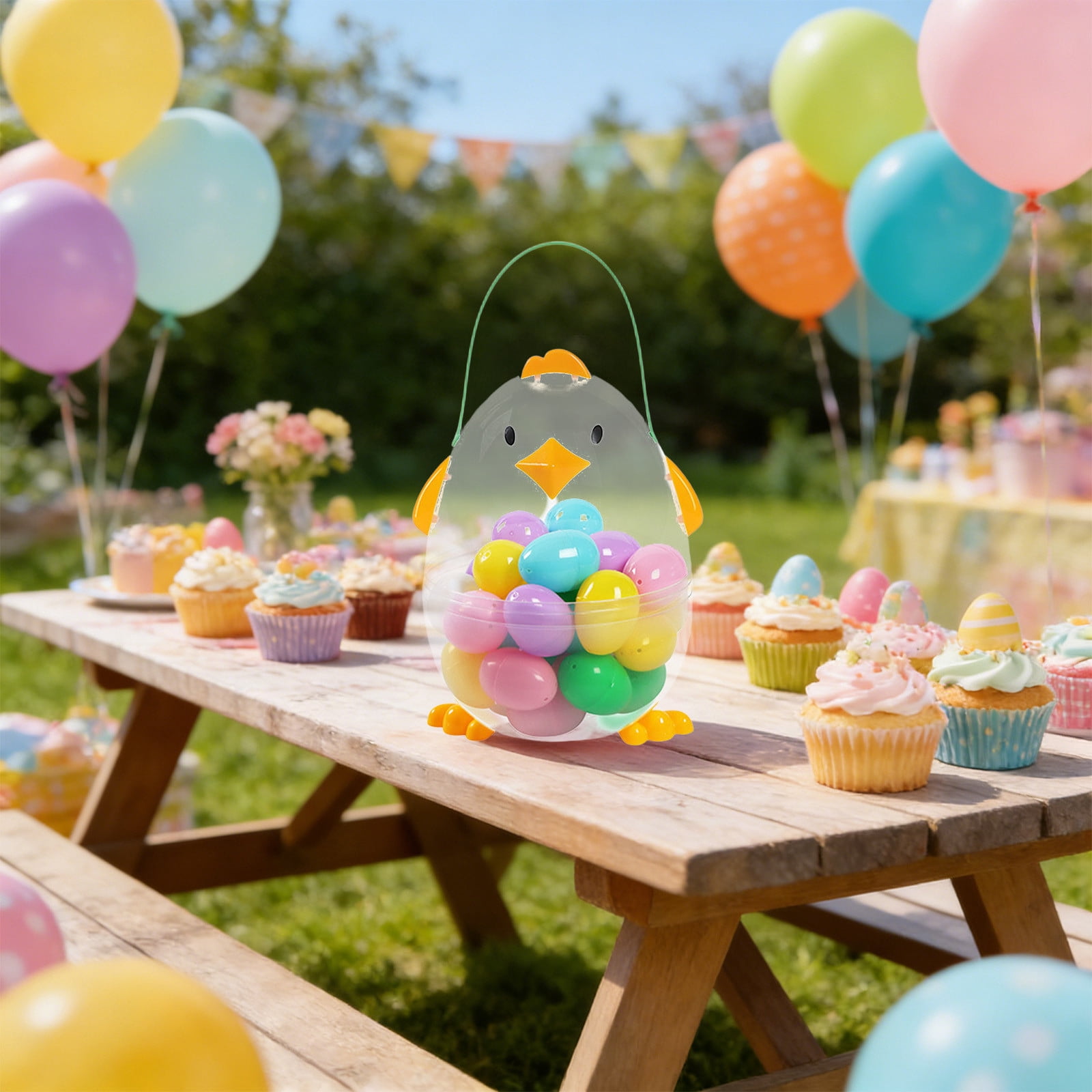 Blaxill Easter Decorations, Plastic Egg, Bunny Candy Box, Yellow Gift ...