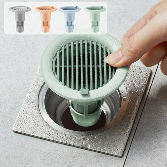 Blaxill Floor Drain Core Backflow Preventer Insert | Anti-Odor Suction-Mounted Plug | Debris & Hair Filter | Large Displacement | Polypropylene | 7.5x7.5x9 cm | 1 Pack