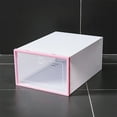 thumbnail image 1 of Blaxill Folding Transparent Shoe Storage Box | Thickened Plastic Drawer-Style Organizer | Stackable Design with Interlock System | Ventilated | Fits Heels Flats Sneakers | 12.2x8.27x4.72 Inch, 1 of 3
