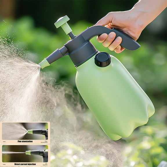 Blaxill Home Pressure Sprayer 2L | Fine Mist Atomization & Dual Nozzle Modes | Green Pressure-Resistant Plastic | Adjustable Spray & Stream | Lightweight | 13.38x4.92 in | 1 Pack