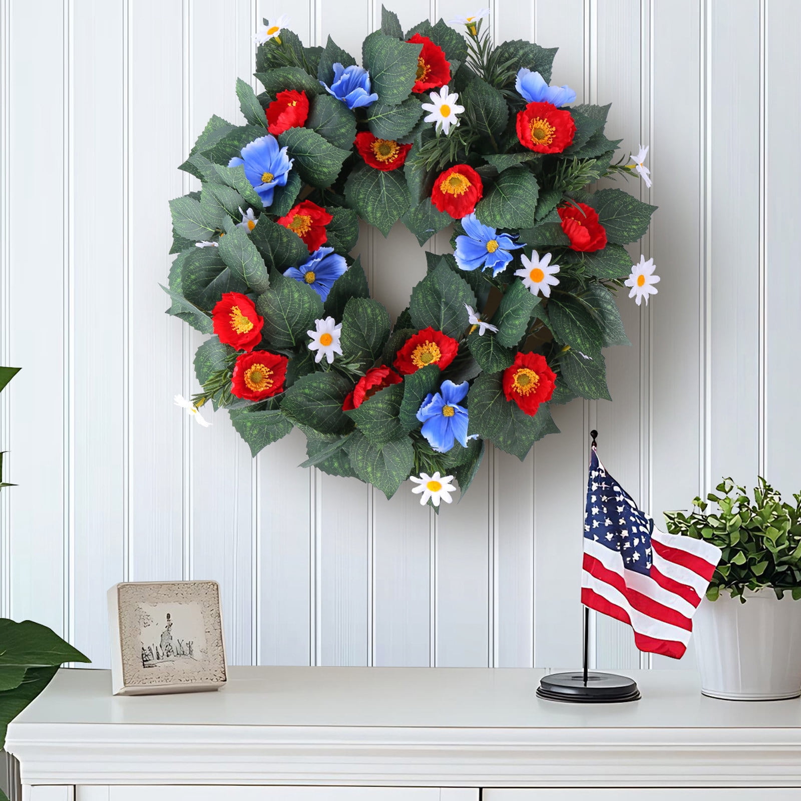 Blaxill Independence Day Wreath, Door Decoration, Home Decor, Front ...