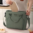 thumbnail image 1 of Blaxill Insulated Lunch Bag with Shoulder Strap | Leakproof Reusable Cooler Tote for Adults | Polyester, Aluminum Foil Lined | Large Capacity | 11.81x10.83x5.12 in | Gray Green Black Purple | 1 Pack, 1 of 6