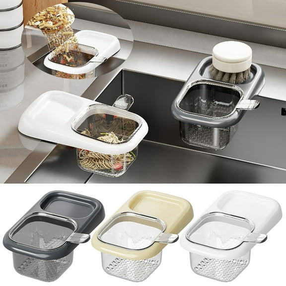 Blaxill Kitchen Sink Hanging Strainer Filter Basket | Fine Mesh Suction Cup Drainage Organizer | Food Scrap Catcher | Easy Clean Garbage Collector | ABS PET | 150g