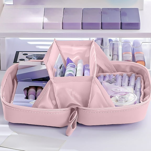 Blaxill Large Capacity Pencil Pen Case Organizer | Multi-Compartment Bag Pouch with Handle | 8.66x4.72x2.76 in | Fits 65 Pens, Notepads & Accessories | Durable Zipper Box