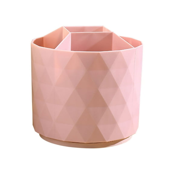 Blaxill Rotating Pen Organizer | Large Capacity 360 Degree Swivel Desk Storage Box | 5 Compartments | ABS Durable Plastic | Multifunctional Office Supplies Holder | Modern Desktop Organizer