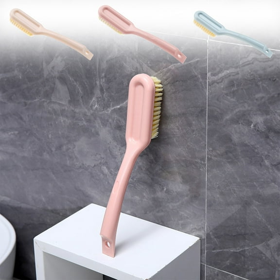 Blaxill Shoe Brush Soft Bristle Long Handle | Durable Plastic Cleaning Tool | Gentle on Shoes & Bathroom | Extended Reach | Built-in Hanging Hook | Multifunctional | 13x3.52cm | 1 Pack