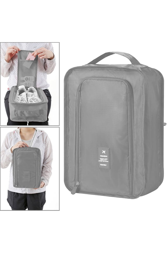 Shoe Organizer, Travel Storage Bag, Foldable Carrying Box, Home Organization, Polyester, 11.81x8.26x4.52 in, Travel/Home Storage