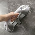 thumbnail image 1 of Blaxill Shower Grab Bar 12 Inch | Suction Cup Safety Handrail for Bathtub Bathroom | Anti-Slip Plastic Removable No-Drill | Gray | 11x3.5in | Supports 240 lbs | 1 Pack, 1 of 8