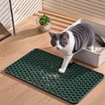 thumbnail image 1 of Blaxill Silicone Cat Litter Mat 15x9 in | Large Soft Waterproof Washable Pad with Raised Dots for Litter Control | Non-Slip, Fast Dry, Easy Clean | Gray/Blue/Green | 1 Pack, 1 of 6