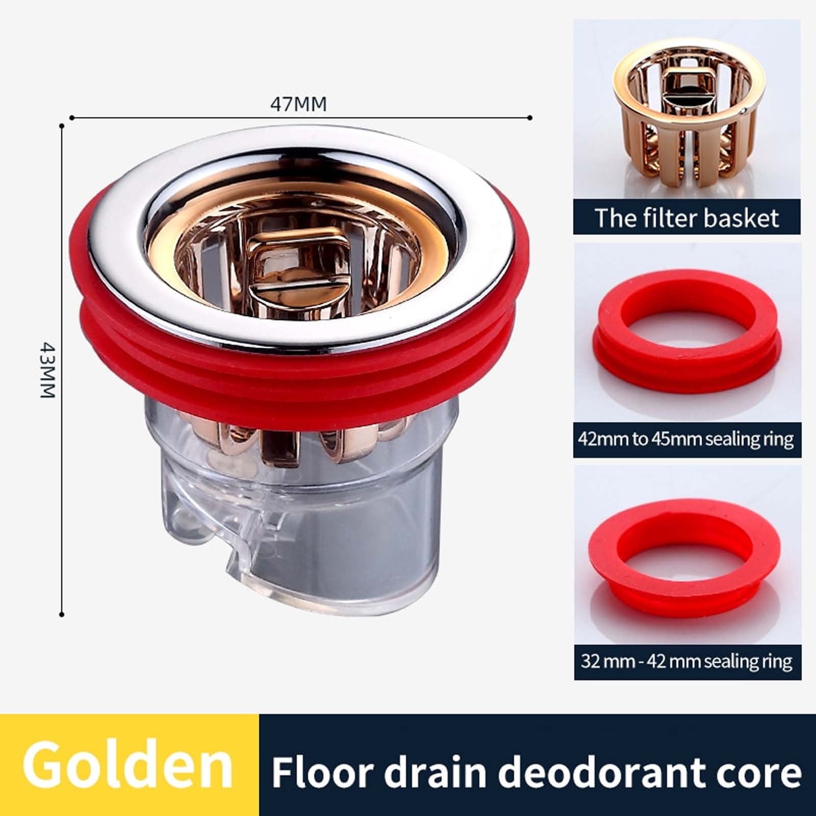 Blaxill Sink Drain Strainer, Odorproof Floor Drains Floor