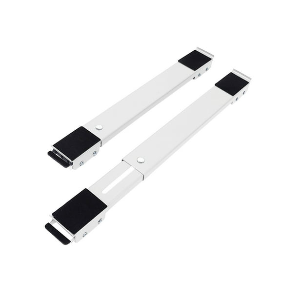 Blaxill Universal Adjustable Metal Appliance Stand | Anti-Rust Anti-Vibration Bracket with Shock Absorbing Rubber | Locking Wheels | 50x6 cm | 2 Pack | Fits Washers Dryers