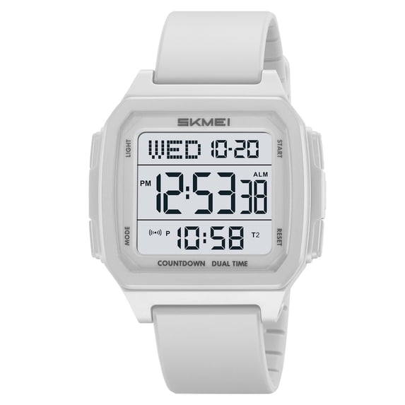 Blaxill Waterproof Digital Alarm Watch | Multifunction LED Backlight Stopwatch Timer | Large LCD Display | 12/24 Hour Format | 50M Water Resistant | Resin Case Silicone Band | Sports Outdoor