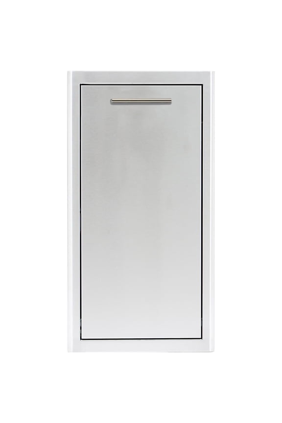 Blaze 13-Inch Narrow Roll-Out Stainless Steel Trash Bin - BLZ-TRNW-DRW-H