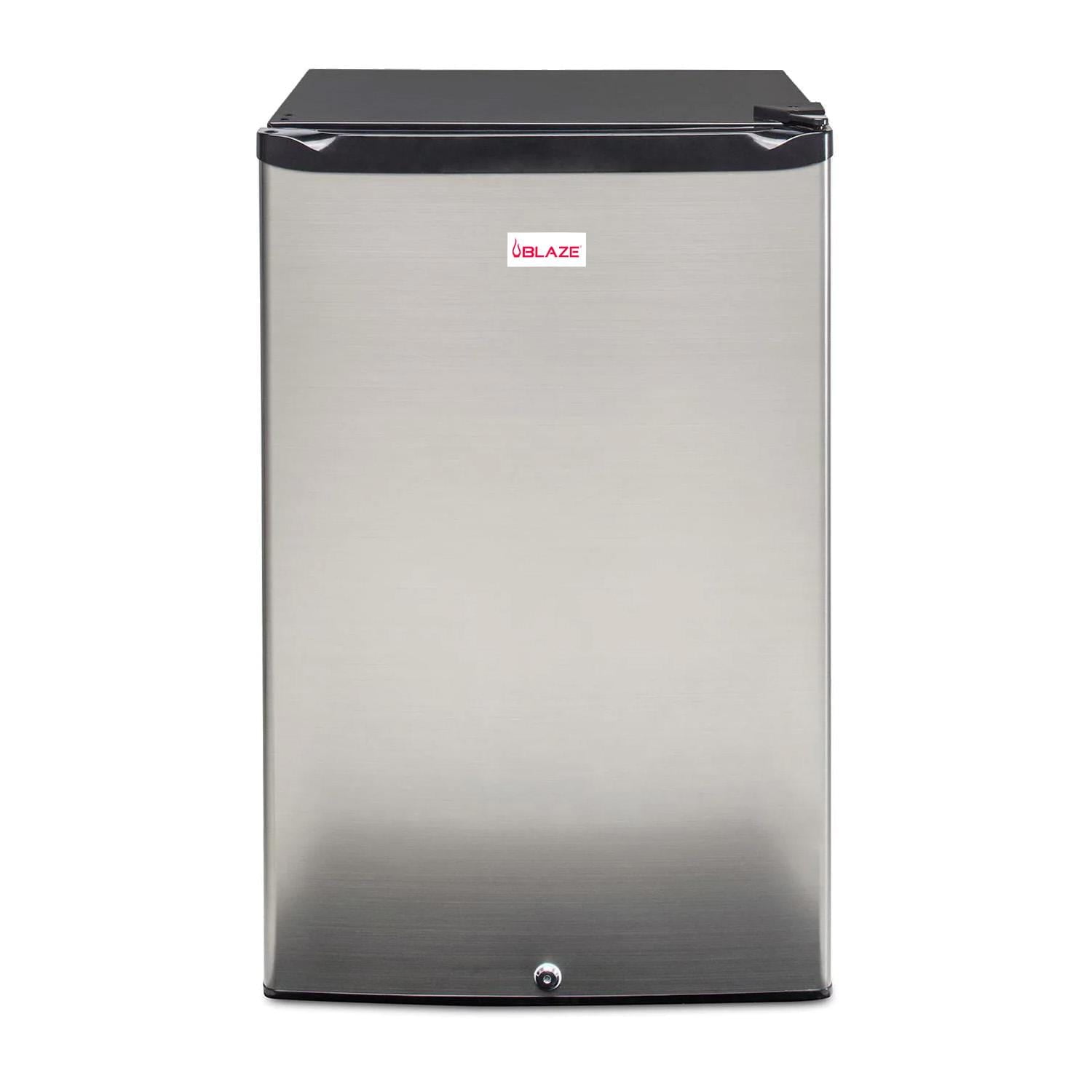 Compact Stainless Steel 4.4 Cu. Ft. Refrigerator with Reversible Door