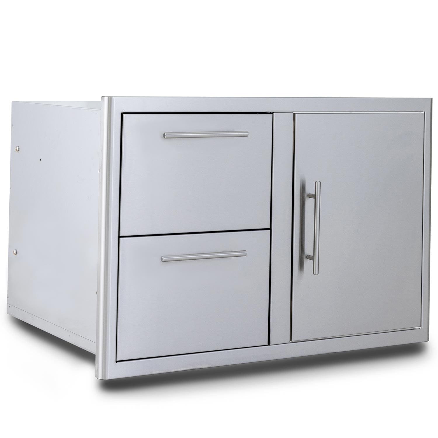 32-Inch Stainless Steel Outdoor Kitchen Access Door and Drawer Combo