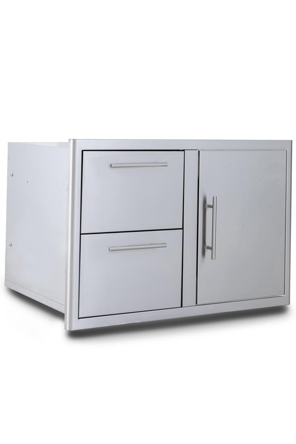 Blaze 32-Inch Stainless Steel Access Door & Double Drawer Combo - BLZ-DDC-R-LTSC